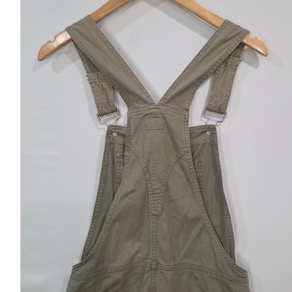 Hudson Womens Olive Green Bib Overalls S Skinny Cargo Gorpcore Made USA - Picture 7 of 16